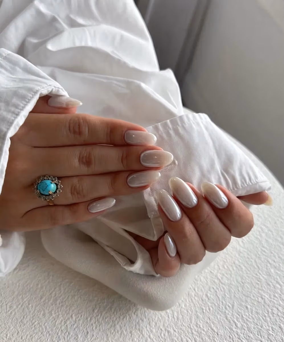 The End of Summer Calls for Coconut Chrome Nails