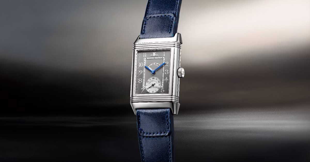 The Reverso's reversible case reveals its mechanical structure from the other side.