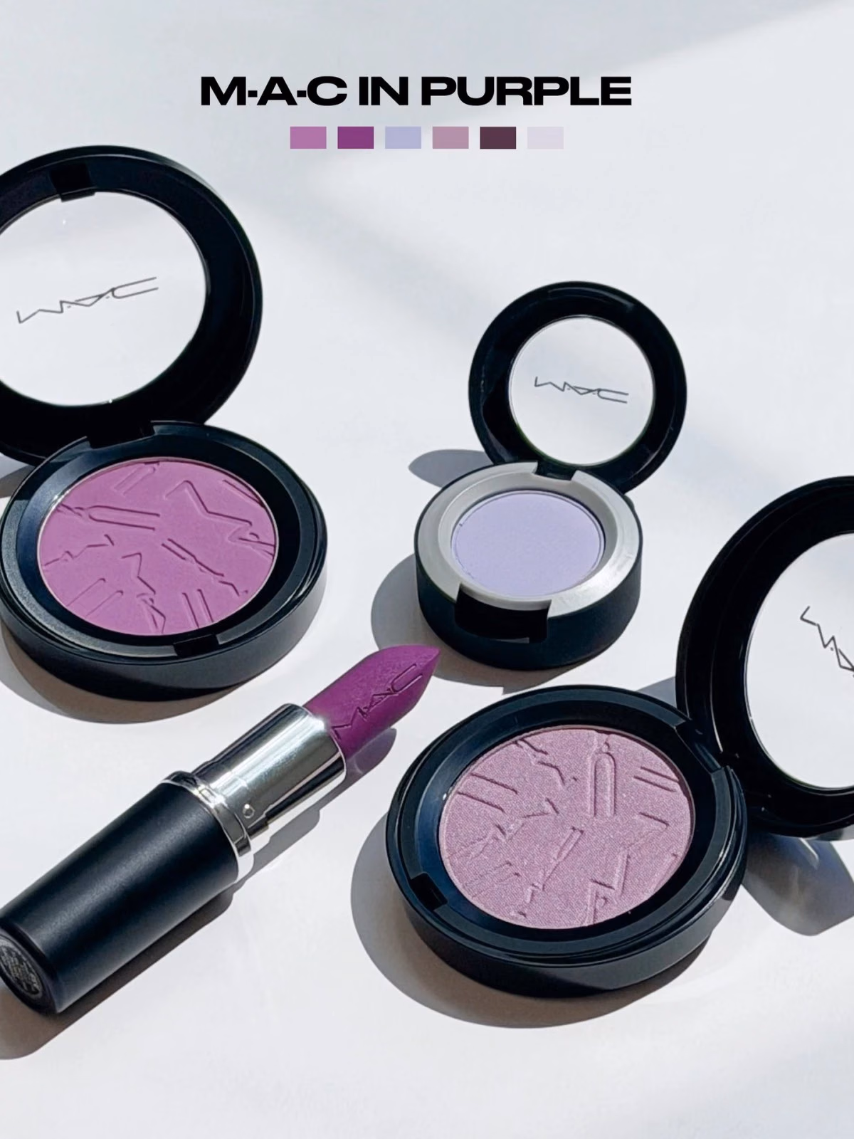 MAC 퍼플 메이크업 및 도구 세트