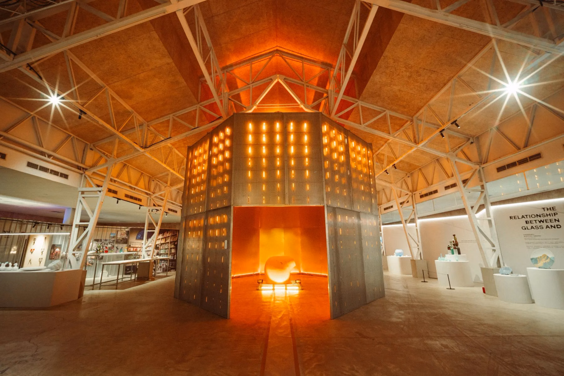 Main exhibition hall and kiln installation