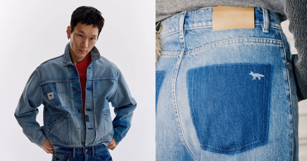 KURO 콜라보레이션 데님 의류 및 원단 디테일