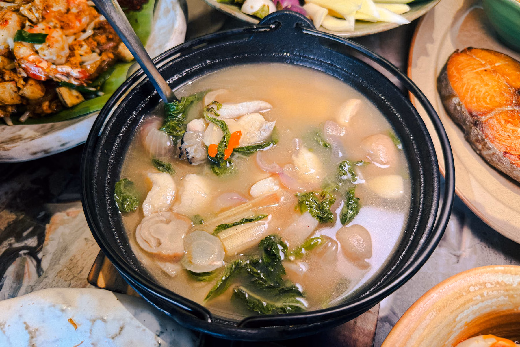 BENJAMIN grouper tom yum in clear broth