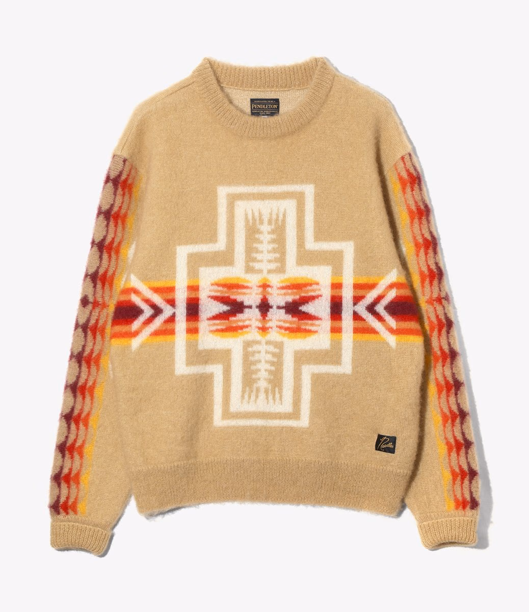 幾何学柄Mohair Sweater