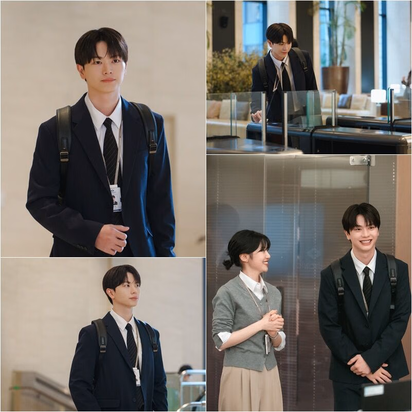 Yook Sung-jae กับสูทและเป้ใน Nine to Six