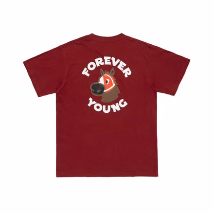 ภาพม้าหลังเสื้อยืดเบอร์กันดี