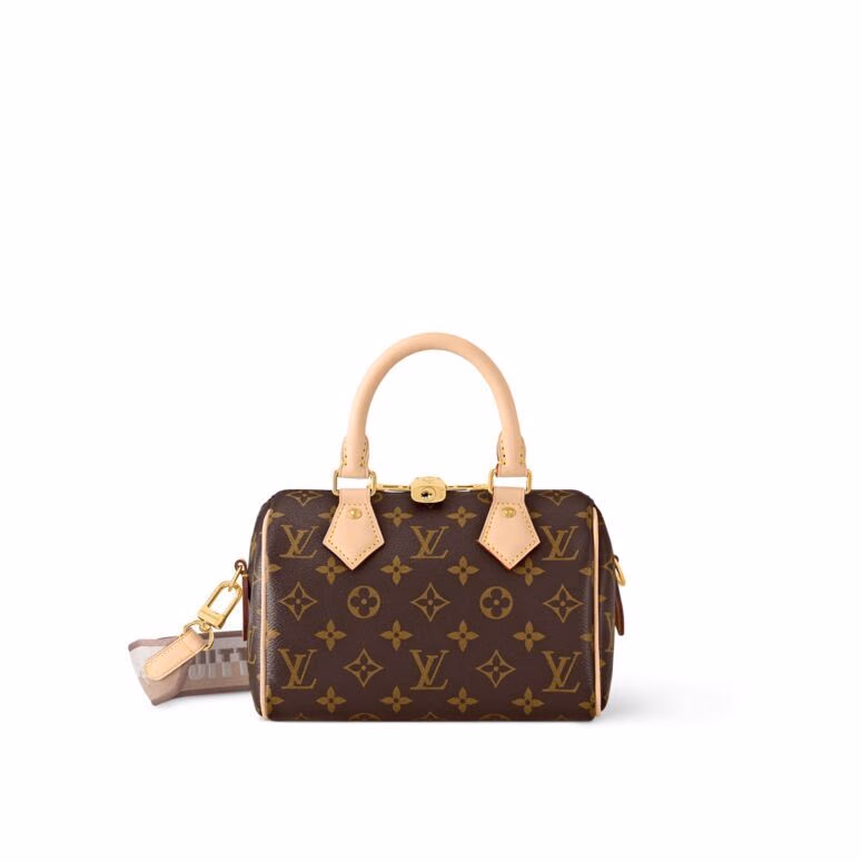 Monogram Speedy ตัวโค้งมน หูคู่และสายสะพาย