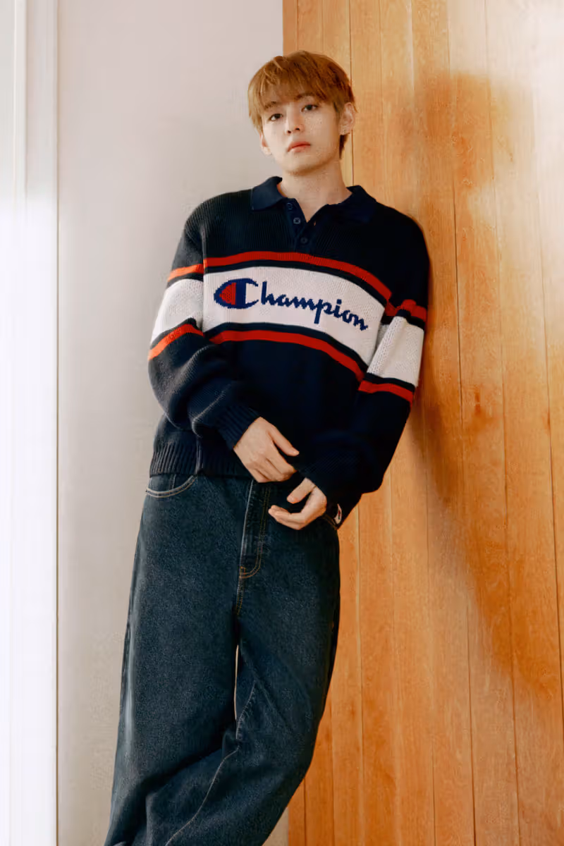 BTS V站上Champion FW26陣容最前排，這次「冠軍」不靠獎牌定義