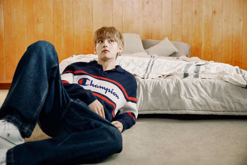 BTS V站上Champion FW26陣容最前排，這次「冠軍」不靠獎牌定義