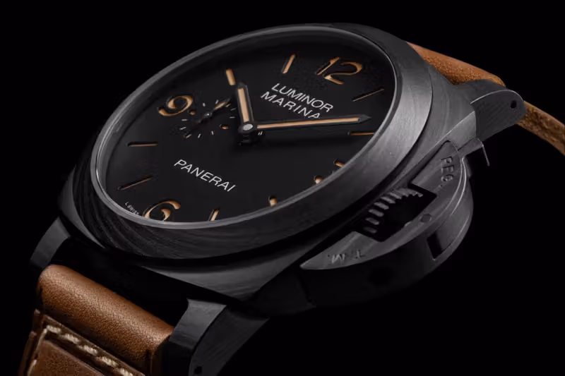 Panerai's New Luminor Marina Swaps Titanium for Compressed Carbon Fiber, Cutting Weight by 64%
