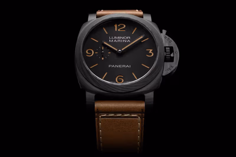 Panerai's New Luminor Marina Swaps Titanium for Compressed Carbon Fiber, Cutting Weight by 64%
