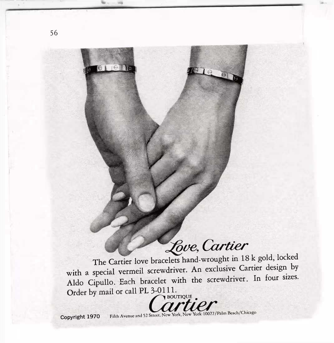 そのドライバーは、今は自分の手の中に:Cartier LOVE、半世紀を経たひとりの宣言