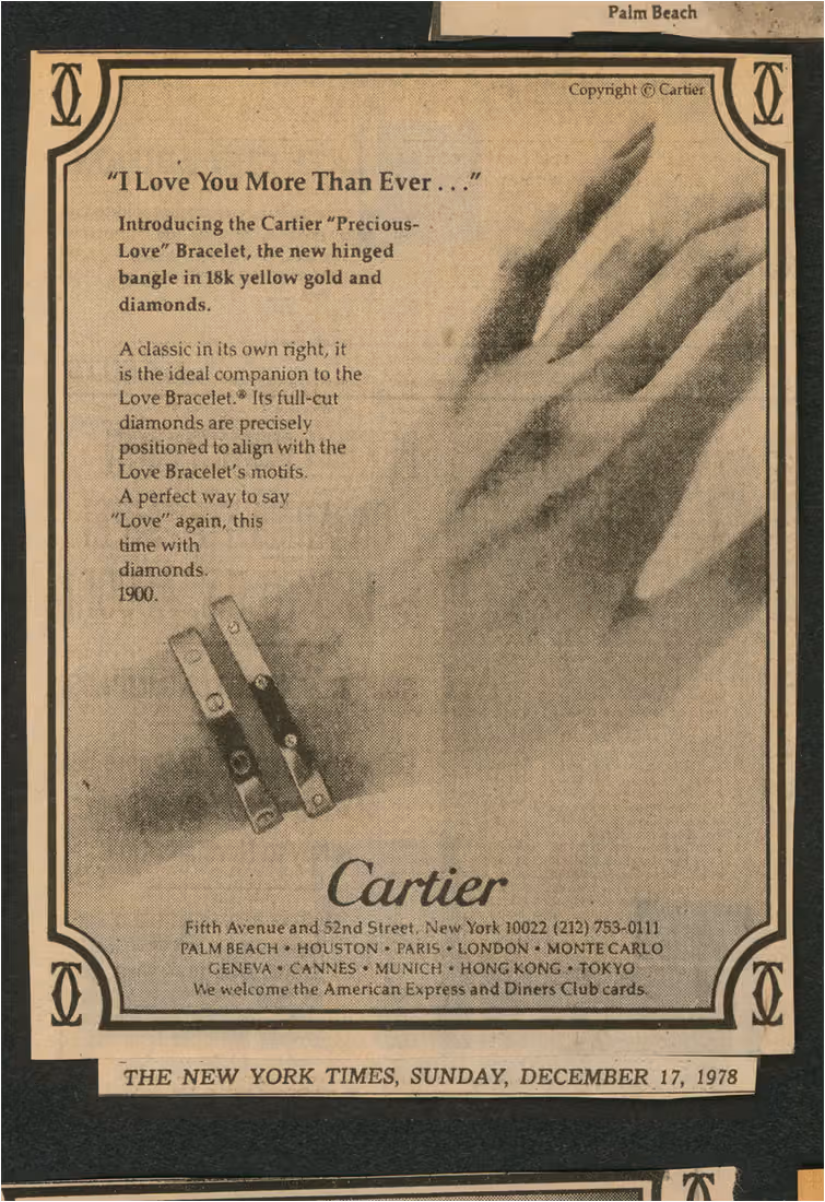 そのドライバーは、今は自分の手の中に:Cartier LOVE、半世紀を経たひとりの宣言