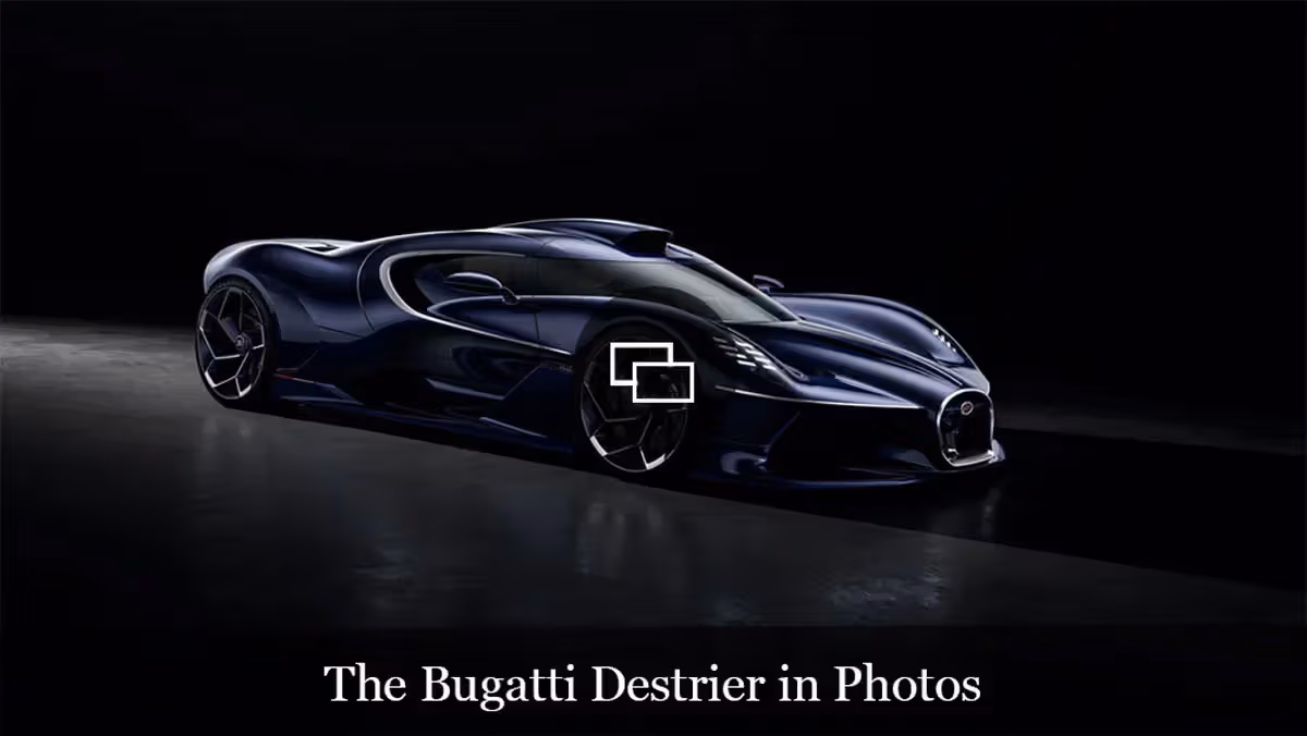 에어로 슈트 벗겨내자, Bugatti Destrier가 Bolide의 뼈대를 조각품으로 바꿔놓다