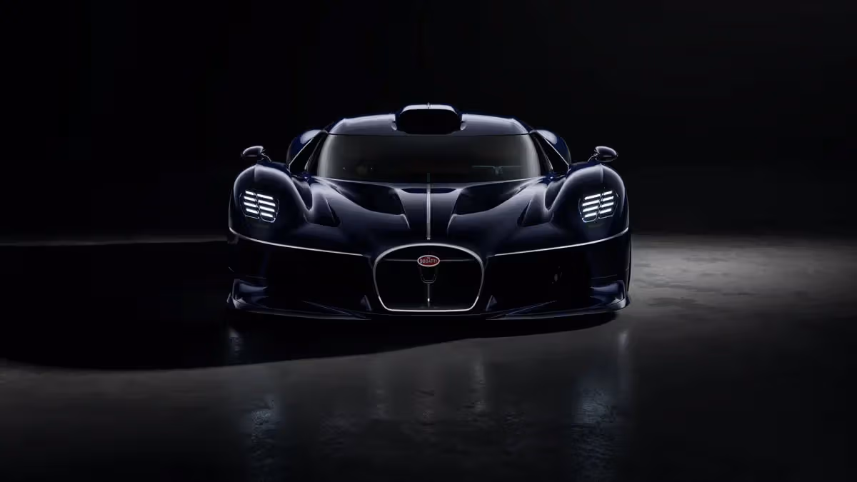에어로 슈트 벗겨내자, Bugatti Destrier가 Bolide의 뼈대를 조각품으로 바꿔놓다