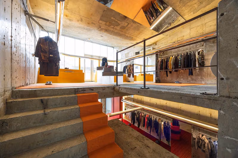 Andersson Bell Opens First Tokyo Flagship in 32-Year-Old Building, Pitting Raw Concrete Against Polished Metal
