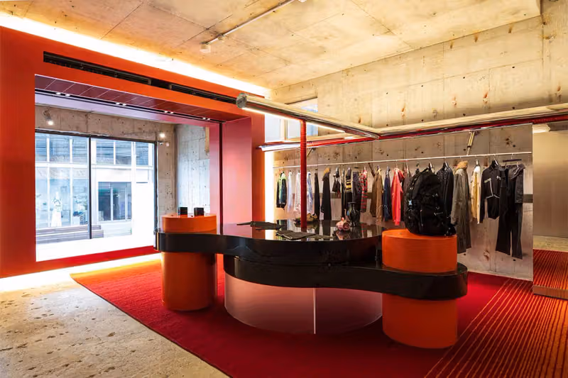 Andersson Bell Opens First Tokyo Flagship in 32-Year-Old Building, Pitting Raw Concrete Against Polished Metal